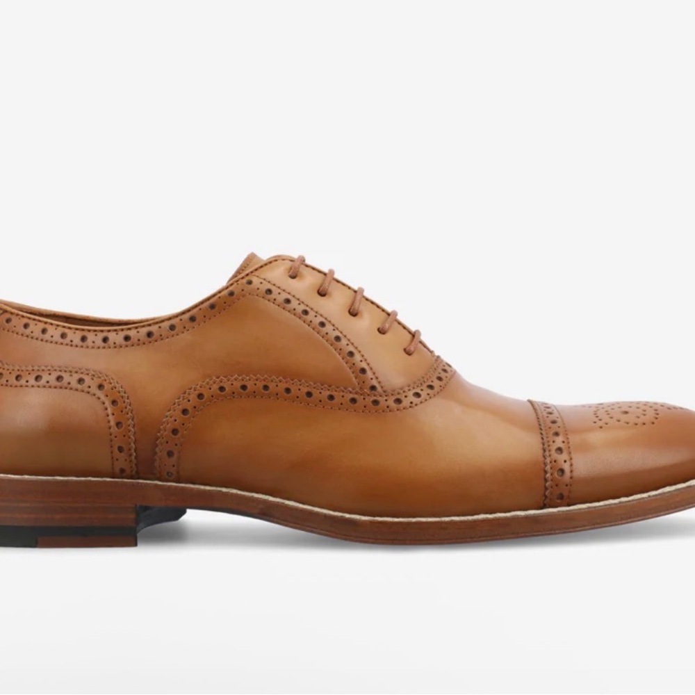 Taft Honey Tan Leather Oxford Shoes